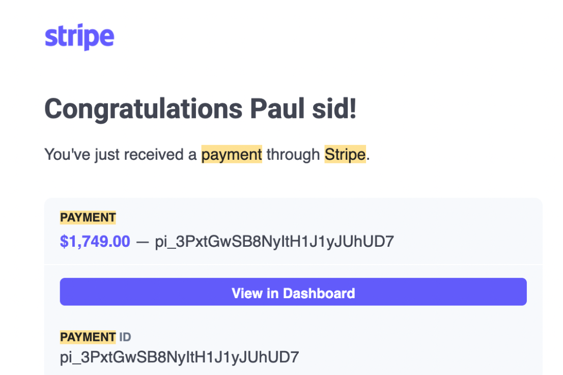 Payment Proof 5